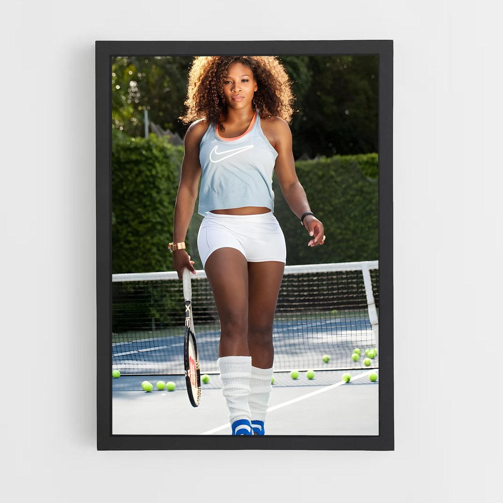 Poster Serena williams bleus – affiche Tennis (vue 2)